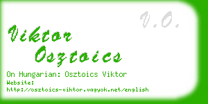 viktor osztoics business card